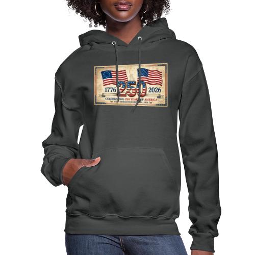 USA 250th Anniversary Flags Emblem - Women's Hoodie