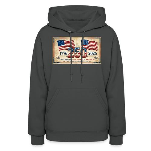 USA 250th Anniversary Flags Emblem - Women's Hoodie