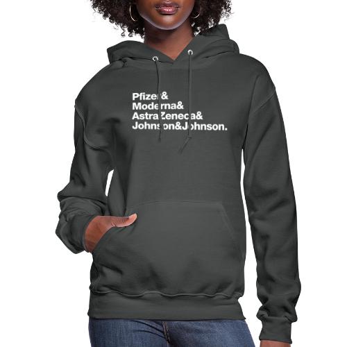Covid Vaccines are Here! (white text) - Women's Hoodie