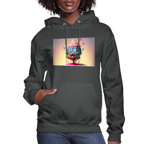 Cake Caricature - January 1st Dessert Psychedelia - Women's Hoodie