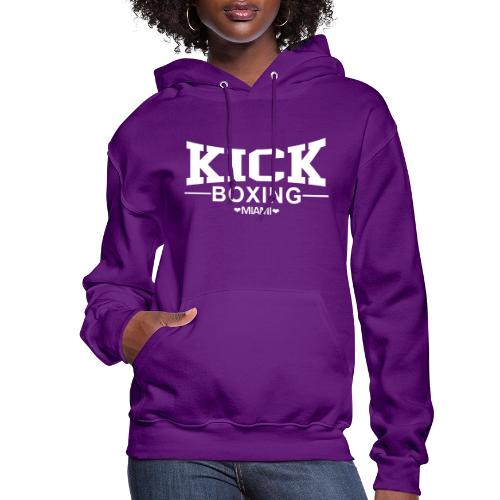 KICKBOXING MIAMI White Letters - Women's Hoodie