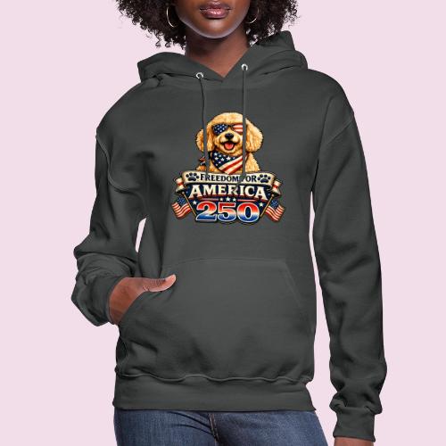 Freedom For America 250 Patriotic Goldendoodle - Women's Hoodie