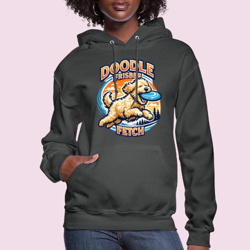 Doodle Frisbee Fetch | Goldendoodle Dog Lover - Women's Hoodie