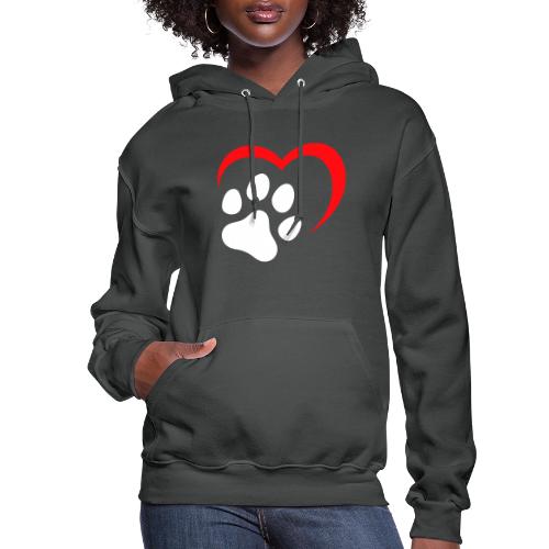 Heart and Paw Print - Women's Hoodie