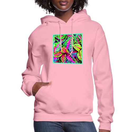 Vibrant Nature ChicLeaf Pattern - Women's Hoodie