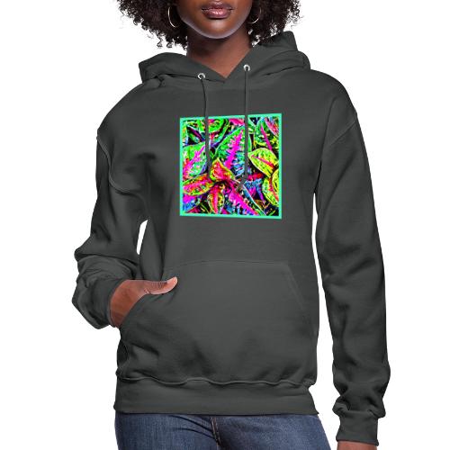 Vibrant Nature ChicLeaf Pattern - Women's Hoodie