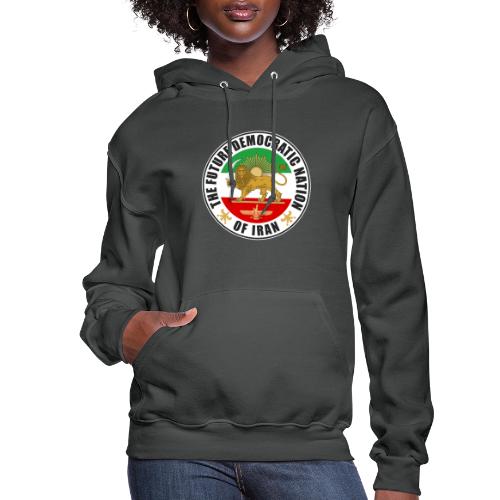 Iran Emblem Old Flag With Lion - Women's Hoodie