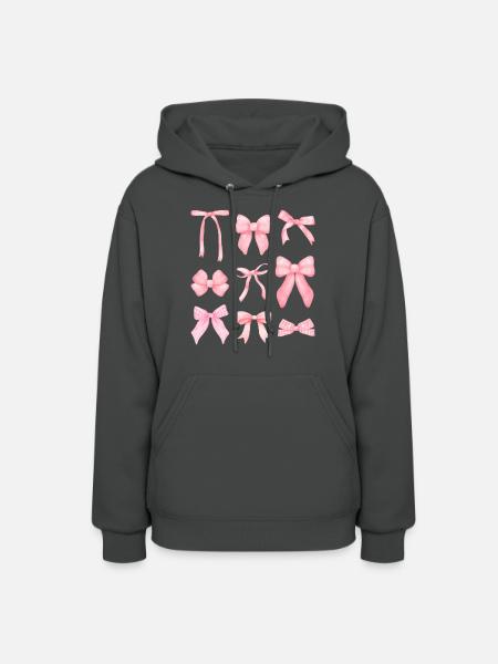 Hair bow pink - Women's Hoodie - asphalt