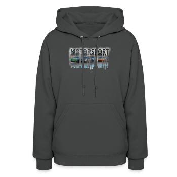 Motorsport racecars paint style - Women's Hoodie - asphalt - Front - Camila (177cm)