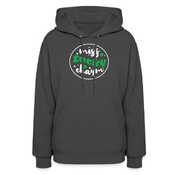 miss lucky charm - Women's Hoodie - asphalt - Front - Camila (177cm)