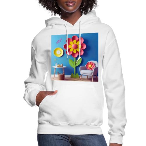 Flower design and harmony of environmental well-be - Women's Hoodie