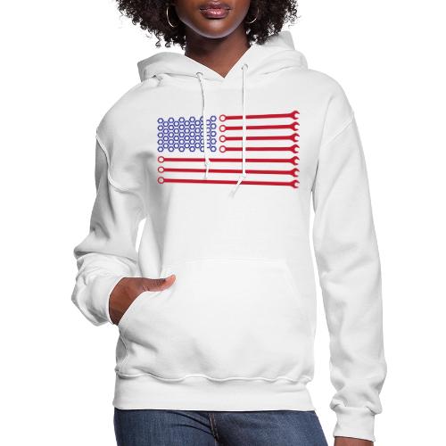 Mechanics American Flag - Women's Hoodie