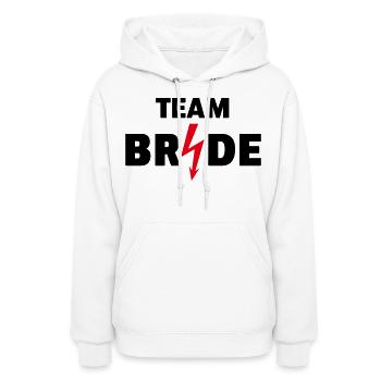 Team Bride Flash (Hen Night Party / 2C POS) - Women's Hoodie - white - Front - Camila (177cm)