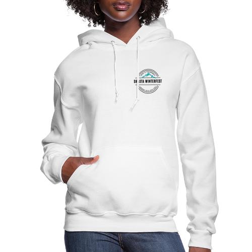 Black front and back logo - Women's Hoodie