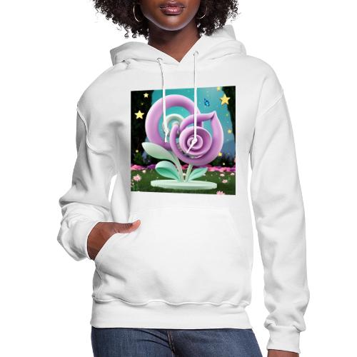 Lila Bloom | Double Floral Eco-Inspired Art - Women's Hoodie