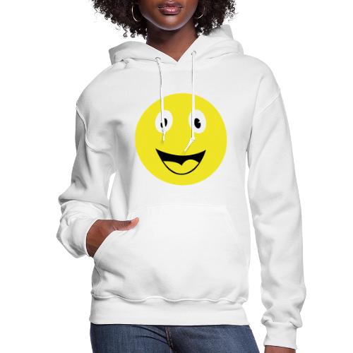 Yellow Happy Face Print - Women's Hoodie
