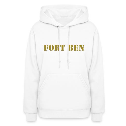 FORT BEN, gold stencil - Women's Hoodie