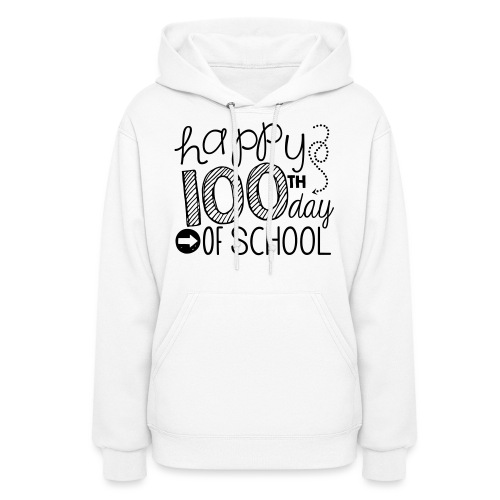 Happy 100th Day of School Arrows Teacher T-shirt - Women's Hoodie