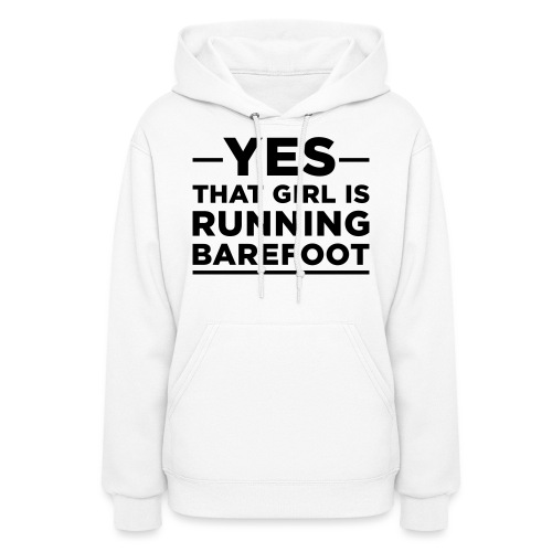 Barefoot Runner Girl - Women's Hoodie