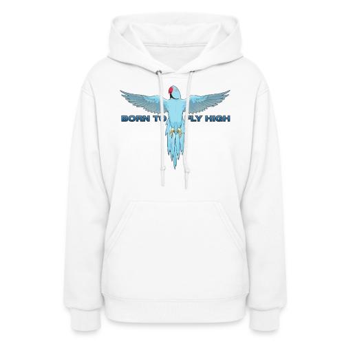 Blue Born To Fly High PNG Logo - Women's Hoodie