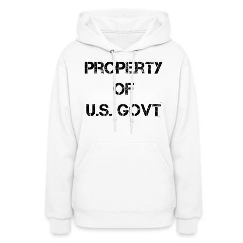 PROPERTY OF U.S. GOVT, black captureit - Women's Hoodie