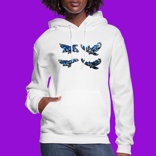 Silver Blue Jay Flight Stages - Women's Hoodie