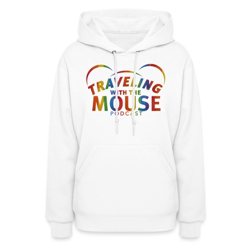 TravelingWithTheMouse logo transparent Rainbow Cr - Women's Hoodie