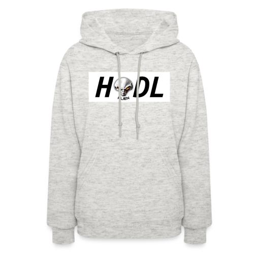 HODL Pulse Chain Alien white word - Women's Hoodie