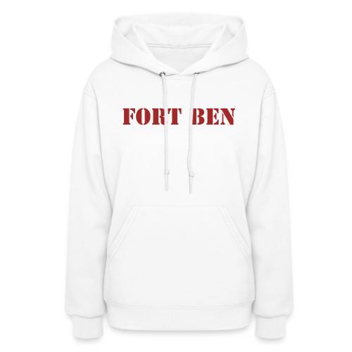FORT BEN, red stencil - Women's Hoodie