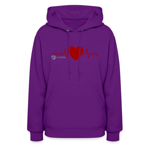 Heart with Heartbeat, Loving Medical Coding - Women's Hoodie