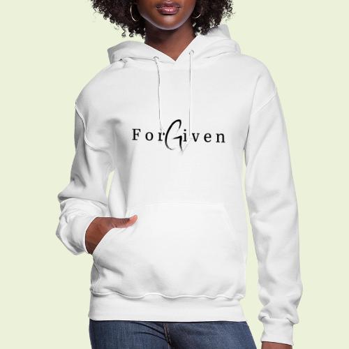 Forgiven In Black Letters - Women's Hoodie