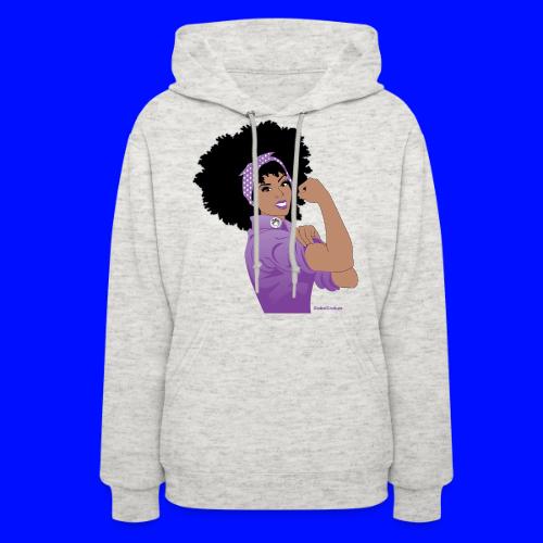 GlobalCouture WeCanDoItPurple Girl RGB png - Women's Hoodie