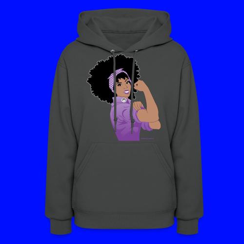 GlobalCouture WeCanDoItPurple Girl RGB png - Women's Hoodie