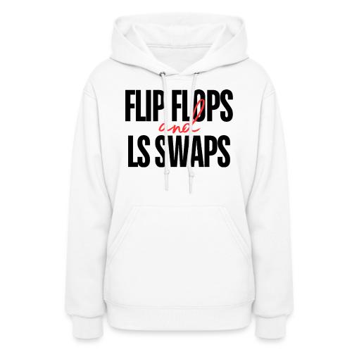 Flip Flops and LS Swaps (RED) - Women's Hoodie