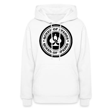 Queen of Spades Seal - Women's Hoodie - white - Front - Camila (177cm)