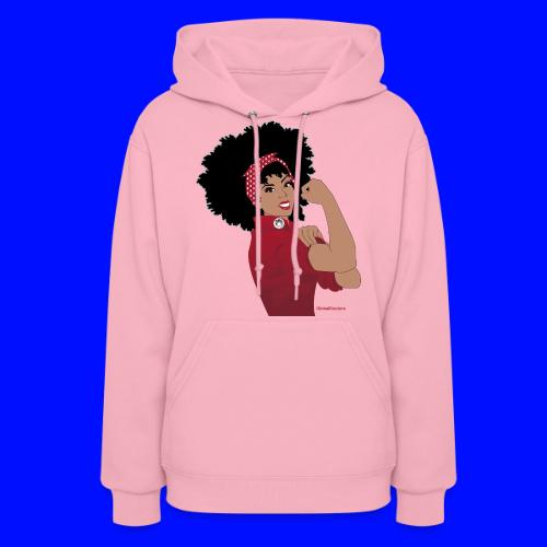 GlobalCouture WeCanDoIt RED Girl RGB png - Women's Hoodie