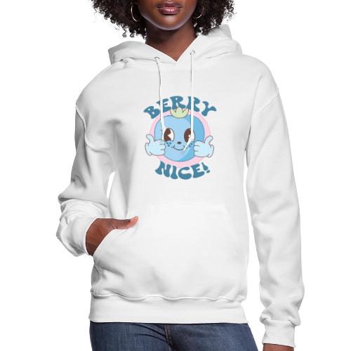 Berry Nice! Cute Blueberry Thumbs Up - Women's Hoodie