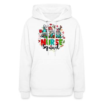 Nurse Squad Nurse Gnome Christmas Nurse Christmas - Women's Hoodie - white - Front - Camila (177cm)
