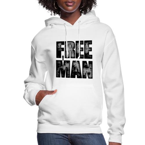 FREE MAN - Black Graphic - Women's Hoodie