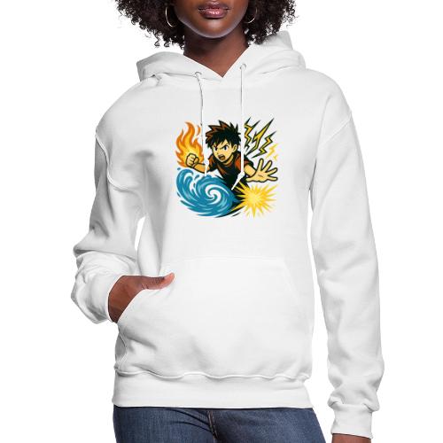 Anime Elemental Warriors | Fire, Water, Lightning - Women's Hoodie