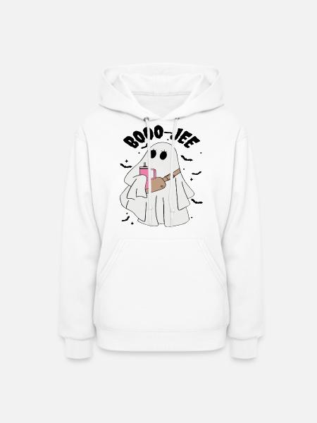 Boo-Jee Stanley funny halloween Ghost spooky seas - Women's Hoodie - white