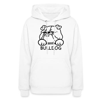 Bulldog - Women's Hoodie - white - Front - Camila (177cm)