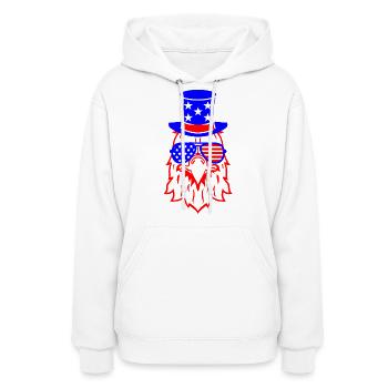 Débardeur Premium Homme - Molleton à capuche pour femmes - blanc - Devant - Camila (177cm)