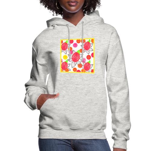 Floral Elegance Symphony Pattern - Women's Hoodie