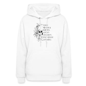 Funny Shirts - Women's Hoodie - white - Front - Camila (177cm)