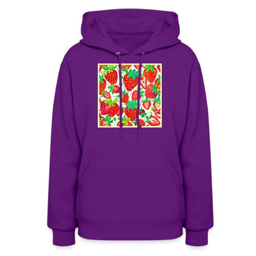 Strawberry Swirl Pattern - Women's Hoodie
