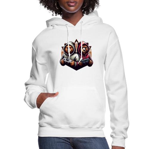 2 grizzlies gamer bears - Women's Hoodie