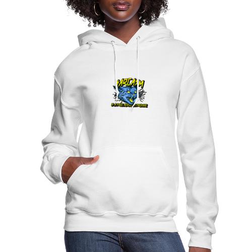 fierce logo template with an electric cat illustra - Women's Hoodie
