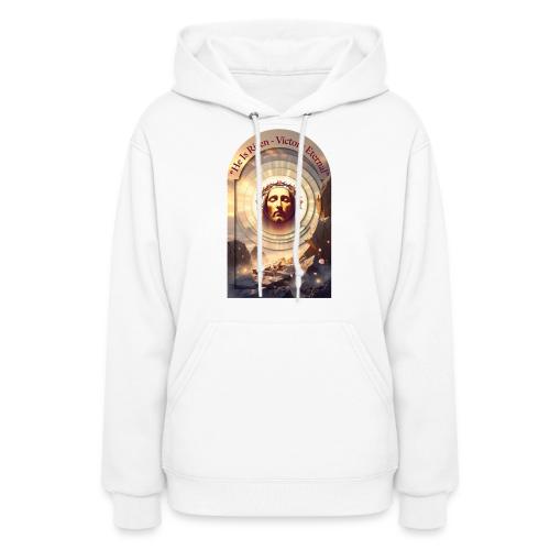 Easter He Is Risen Sacred Face T Shirt, wife Gift - Women's Hoodie