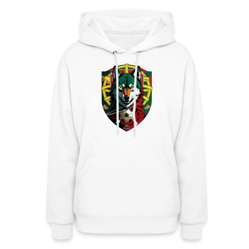 Portugal Iberian Wolf Soccer T Shirt,Football Gift - Women's Hoodie